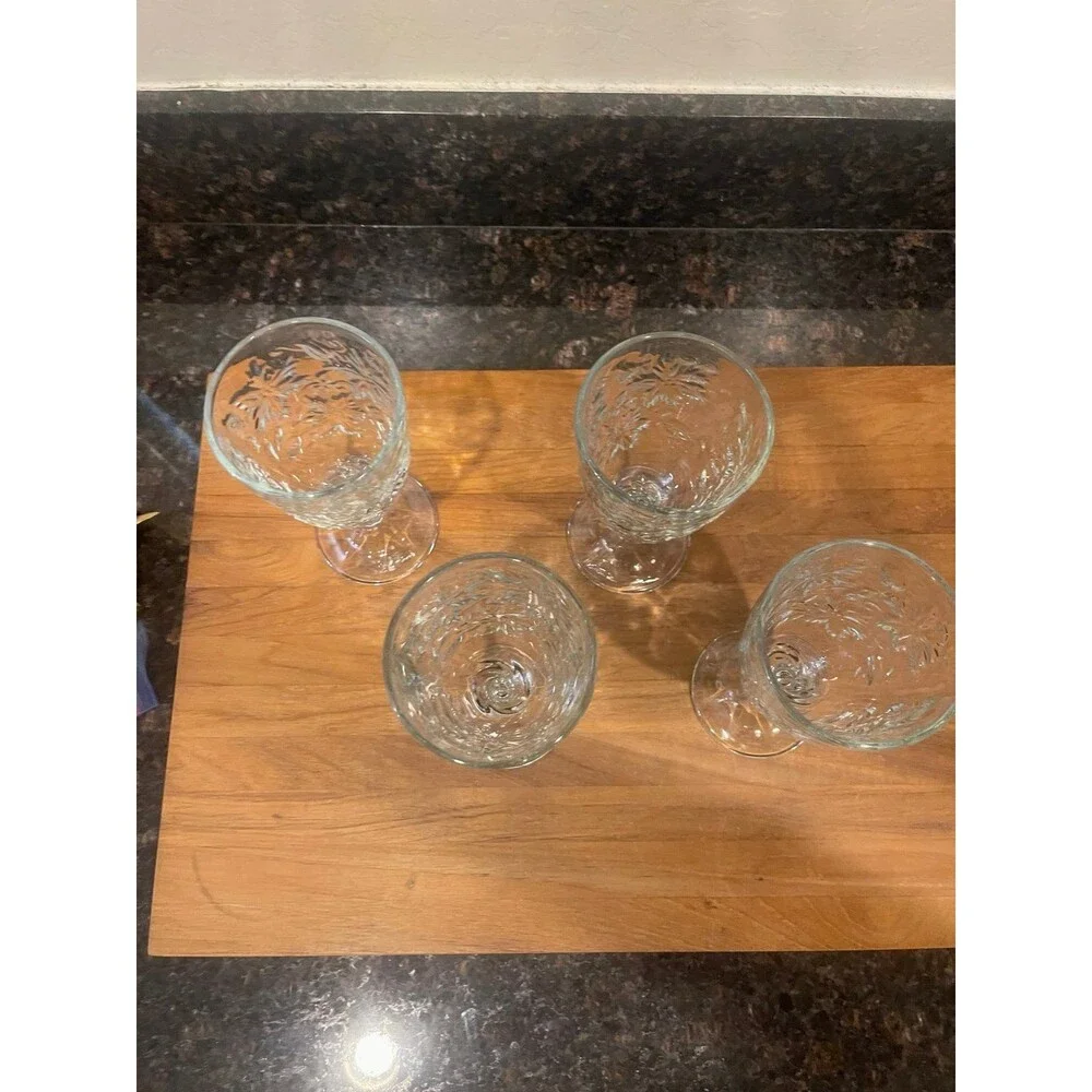 4 Princess House Fantasia Stemmed Goblet Ice